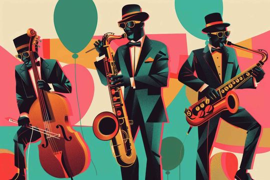Tranh canvas Đương đại Ban nhạc Jazz