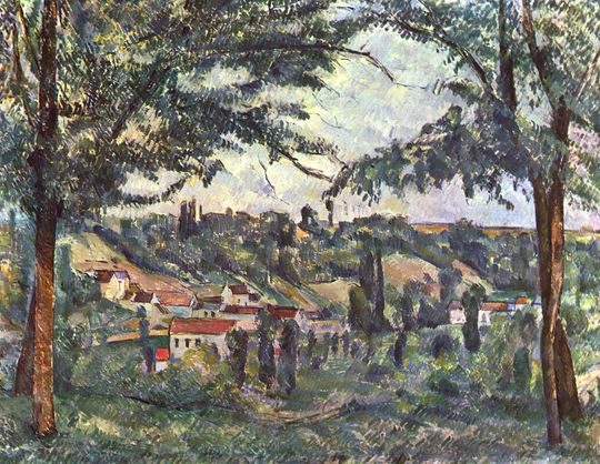 Tranh canvas phong cảnh làng nhỏ