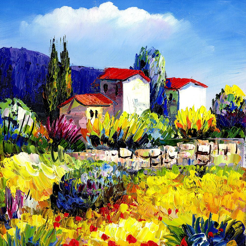Tranh Canvas Phong Cảnh Ngôi Làng Nhỏ