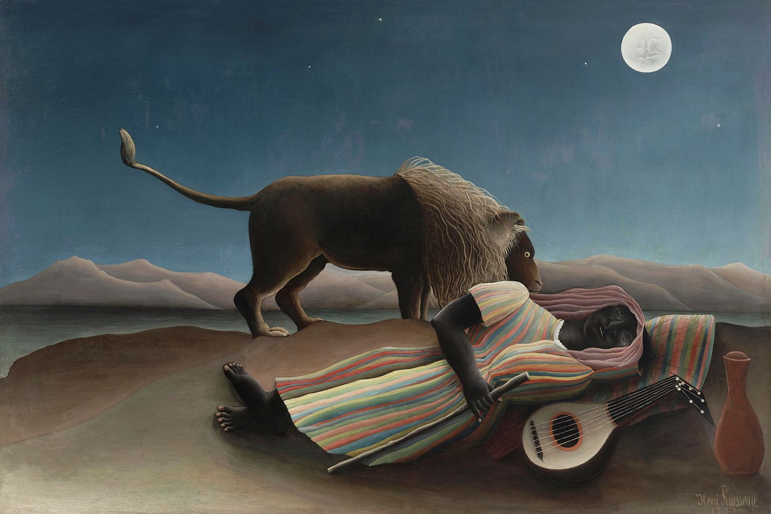Tranh Canvas Phong Cảnh Người Gypsy Đang Ngủ
