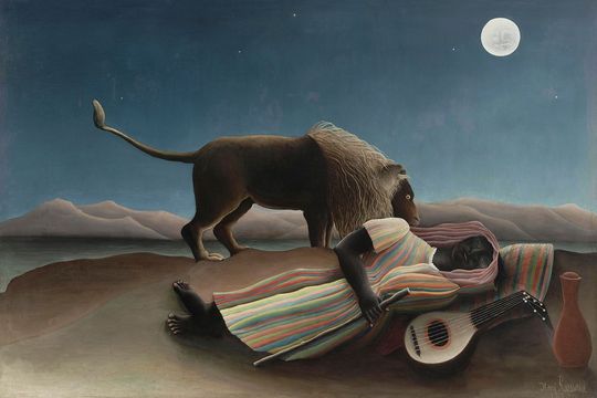 Tranh Canvas Phong Cảnh Người Gypsy Đang Ngủ