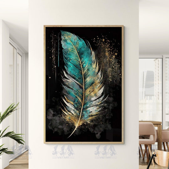 Tranh Canvas Lông Vũ Ánh Kim