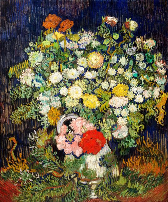 Tranh Canvas Van Gogh Bouquet Of Flowers In A Vase (1890)