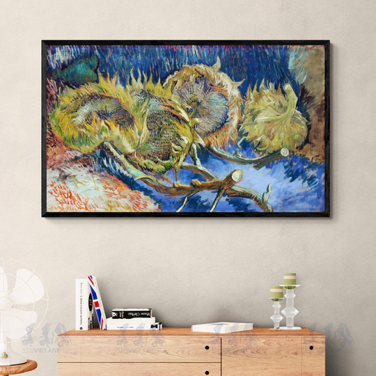 Tranh Canvas Van Gogh Four Withered Sunflowers (1887)