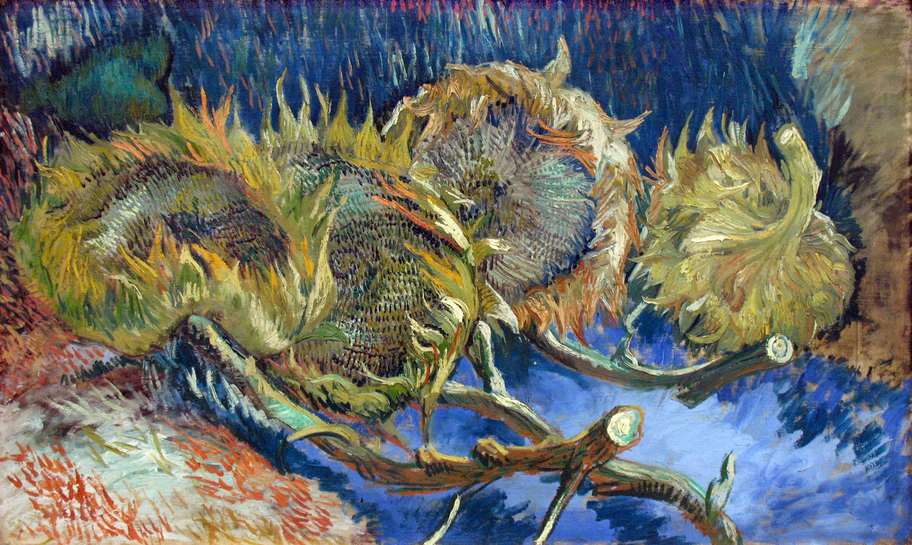 Tranh Canvas Van Gogh Four Withered Sunflowers (1887)
