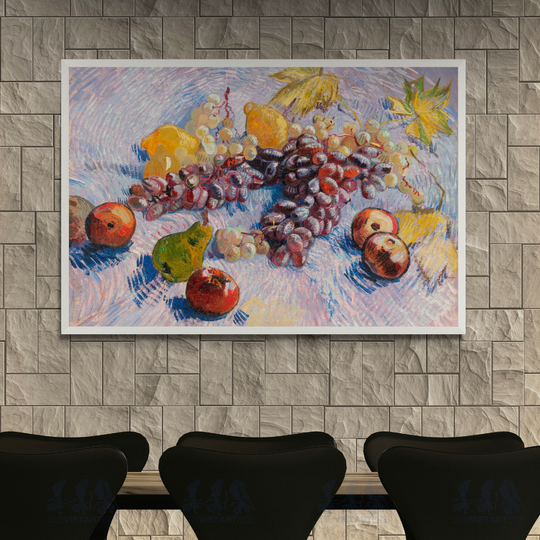 Tranh Canvas Van Gogh Grapes, Lemons, Pears, and Apples (1887)