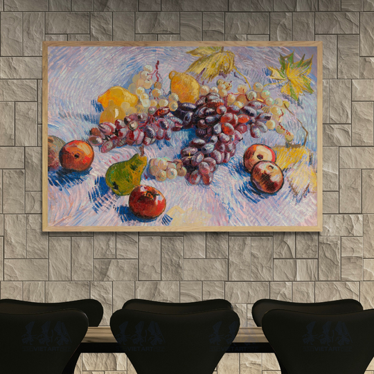 Tranh Canvas Van Gogh Grapes, Lemons, Pears, and Apples (1887)