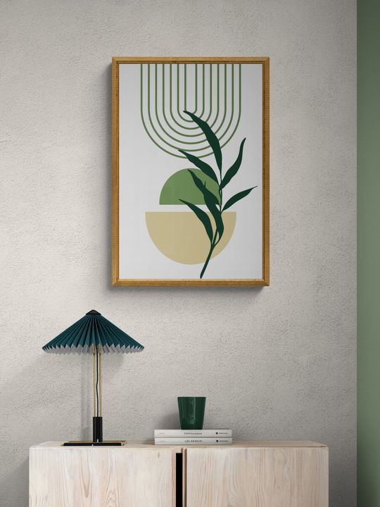 Tranh canvas boho lá cây 3
