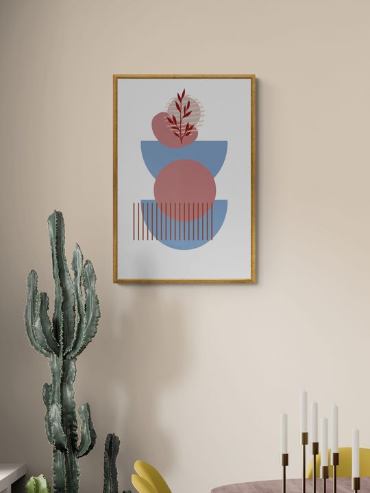 Tranh canvas boho treo tường trừu tượng 2