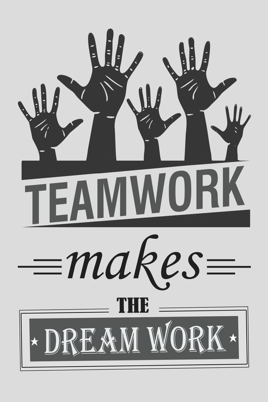 Tranh canvas động lực Teamwork make the dream work