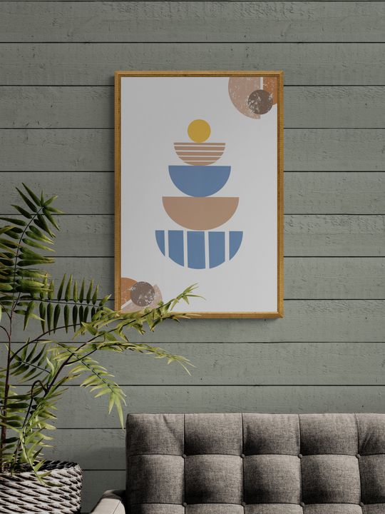Tranh canvas boho trừu tượng 3