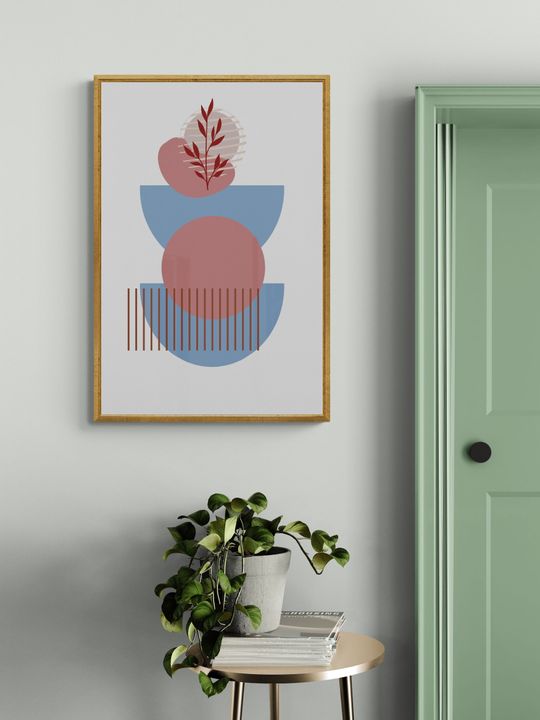 Tranh canvas boho treo tường trừu tượng 2