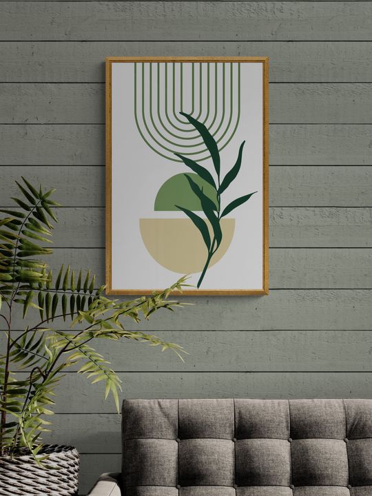 Tranh canvas boho lá cây 3