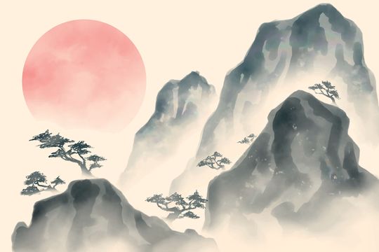 Tranh canvas phong cảnh núi rừng 1