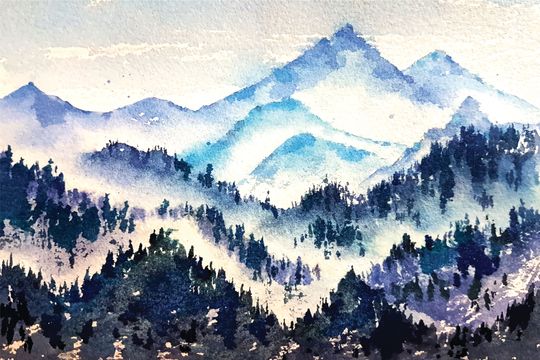 Tranh canvas phong cảnh núi rừng 4