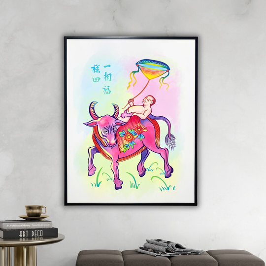 Mục Đồng Thả Diều - Đông Hồ Hiện Đại