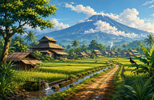 Tranh Phong Cảnh Làng Quê: Vẻ Đẹp Bình Dị Cho Không Gian Sống