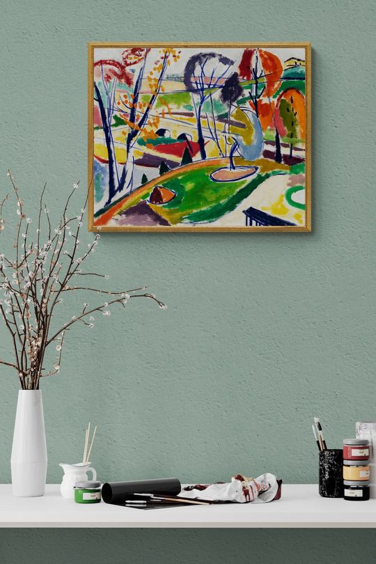 Tranh canvas phong cảnh vườn cây