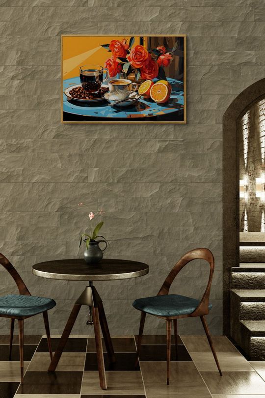 Tranh canvas trang trí quán cafe decor 1