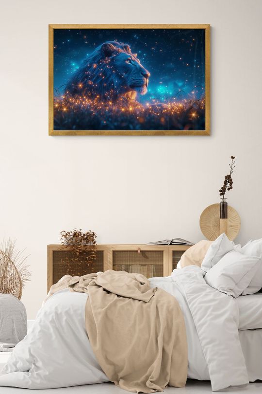 Tranh canvas Hoàng Đạo Cung Sư Tử