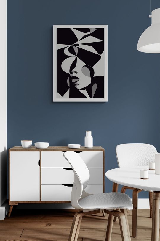 Tranh Canvas Trừu Tượng Gương Mặt