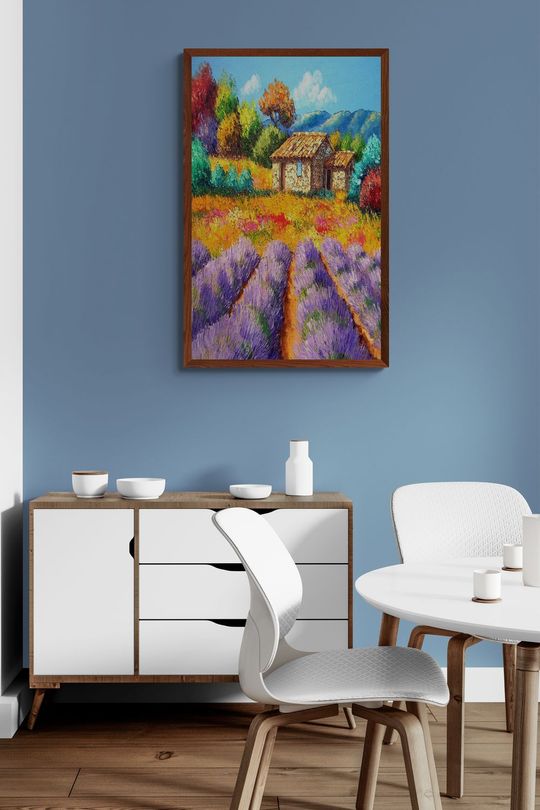 Tranh canvas phong cảnh Nhà Vườn 1