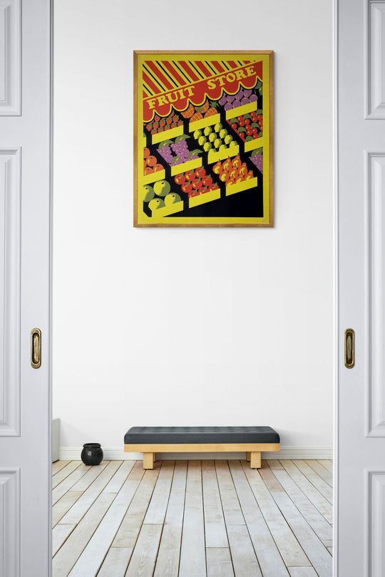 Tranh canvas Poster Cửa Hàng Trái Cây