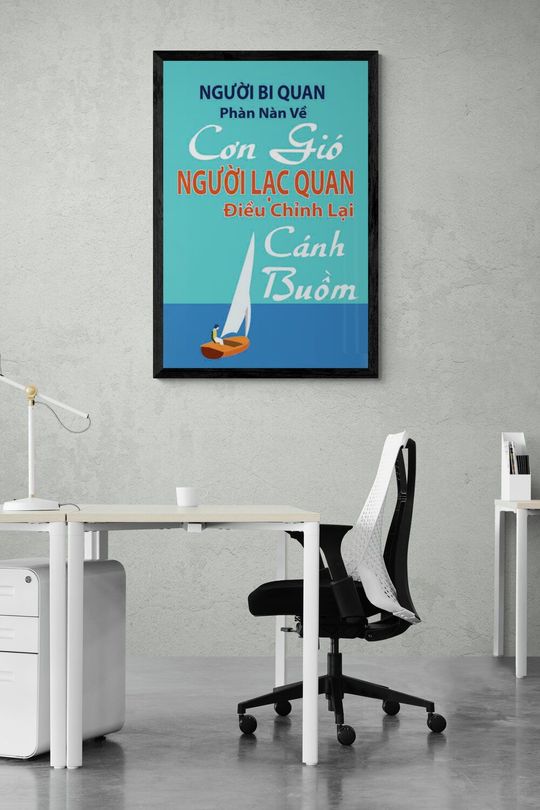 Tranh canvas động lực Lạc quan trong cuộc sống