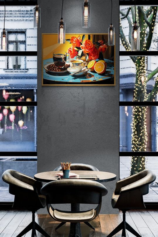 Tranh canvas trang trí quán cafe decor 1