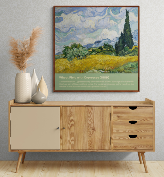 Tranh canvas Wheat Field with Cypresses Van Gogh