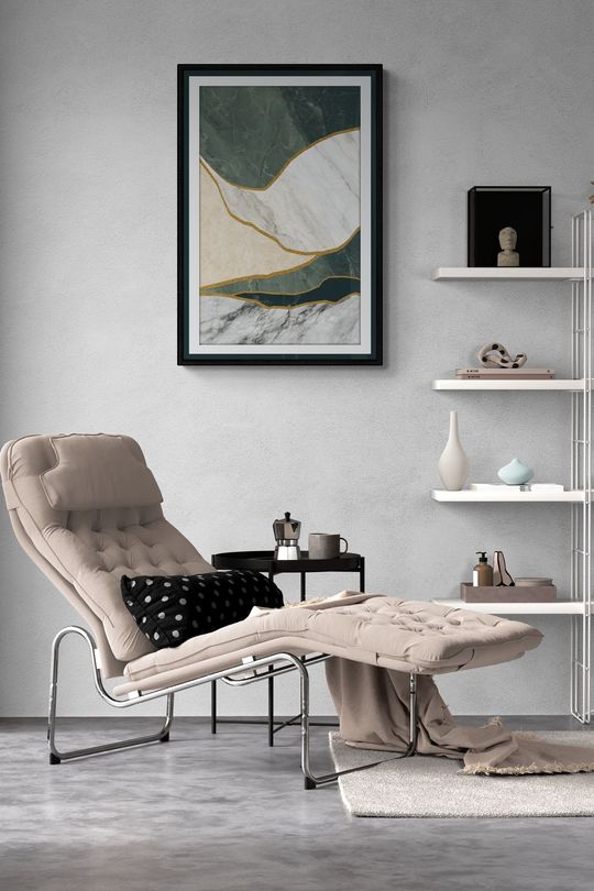 Tranh canvas trừu tượng đương đại vân đá