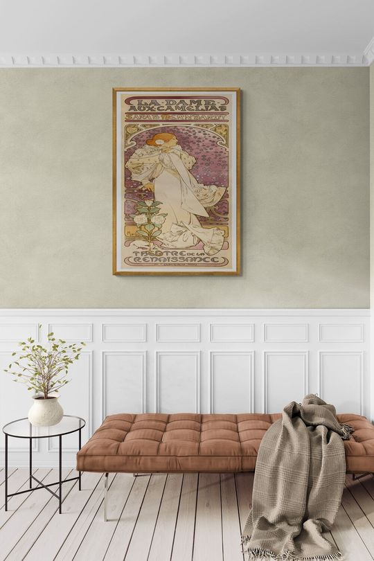 Tranh canvas thiếu nữ Alfons Mucha