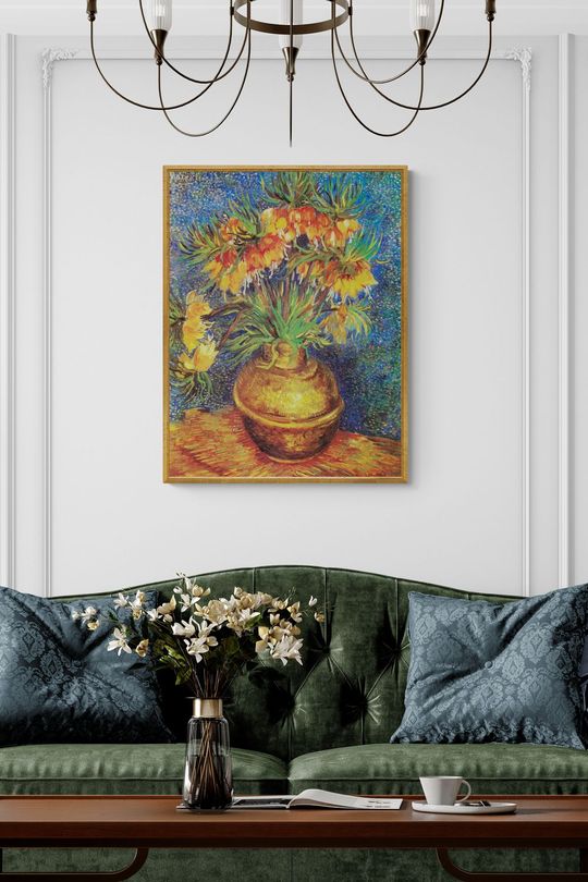 Tranh Canvas Tĩnh Vật Imperial Fritillaries In A Copper Vase 2