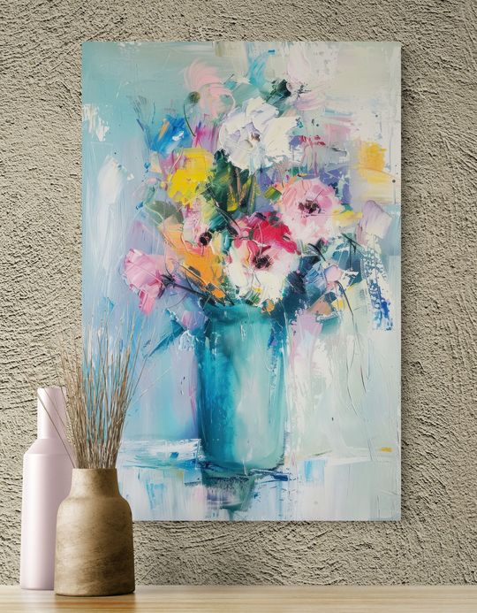 Tranh canvas tĩnh vật lọ hoa 4