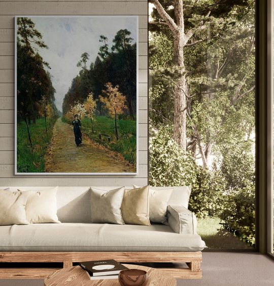 Tranh canvas phong cảnh Autumn day, Sokolniki by Isaac Levitan