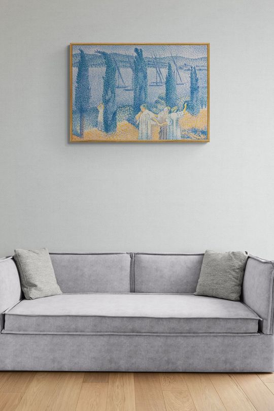 Tranh canvas ấn tượng phong cảnh cây bách