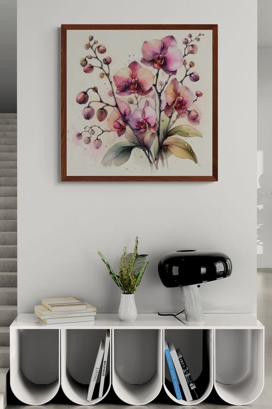Tranh Canvas Hoa Sắc Hoa Lan