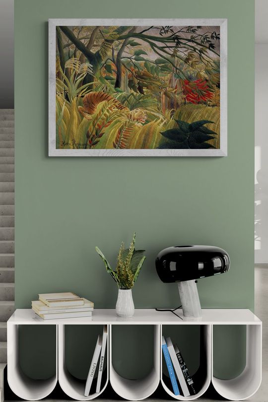 Tranh Canvas Thiên Nhiên Hổ Trong Cơn Bão
