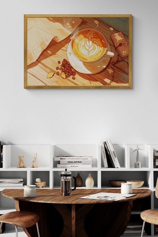 Tranh canvas trang trí quán cafe vị ngọt sớm mai
