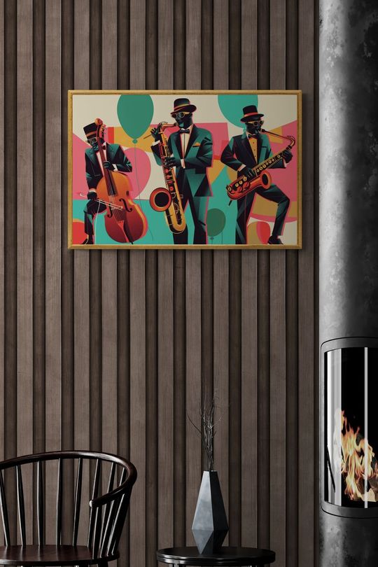 Tranh canvas Đương đại Ban nhạc Jazz