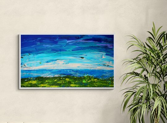 Tranh canvas trừu tượng Cánh Đồng Tự Do