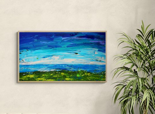 Tranh canvas trừu tượng Cánh Đồng Tự Do
