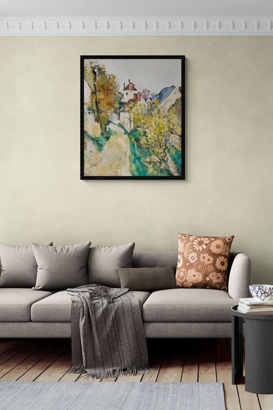 Trang canvas phong cảnh làng nhỏ