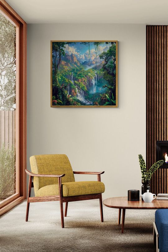 Tranh canvas phong cảnh thác nước 3