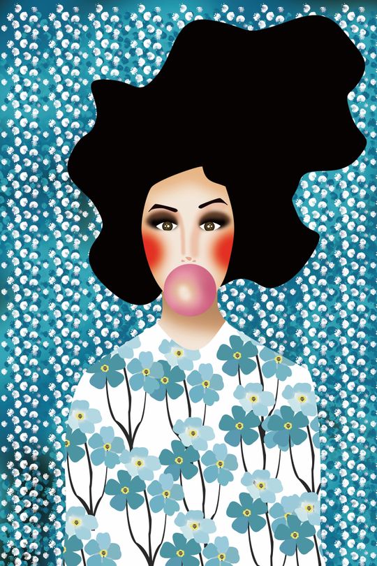 Tranh canvas Đương đại Cô gái thú vị 2