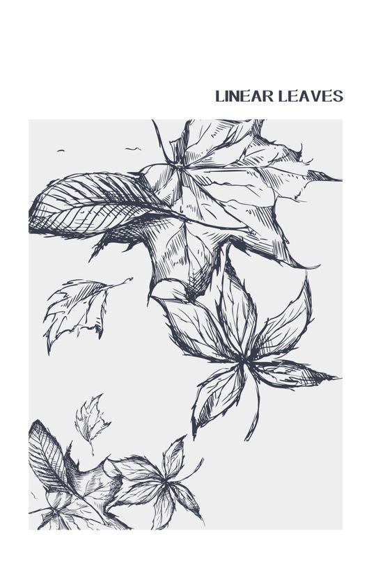 Tranh canvas Đương đại Lá rơi tối giản
