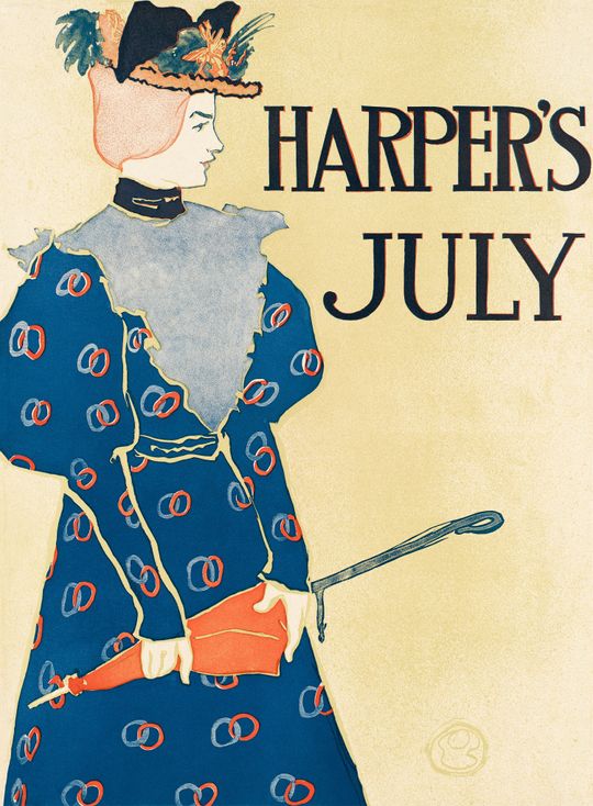 Tranh canvas poster Harper's July
