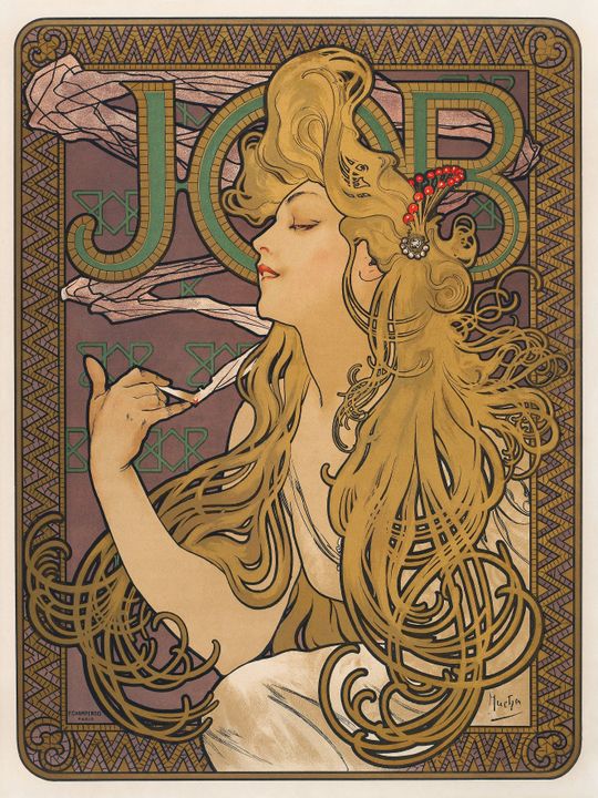 Tranh canvas Poster Quảng Cáo Giấy Cuốn Thuốc Job
