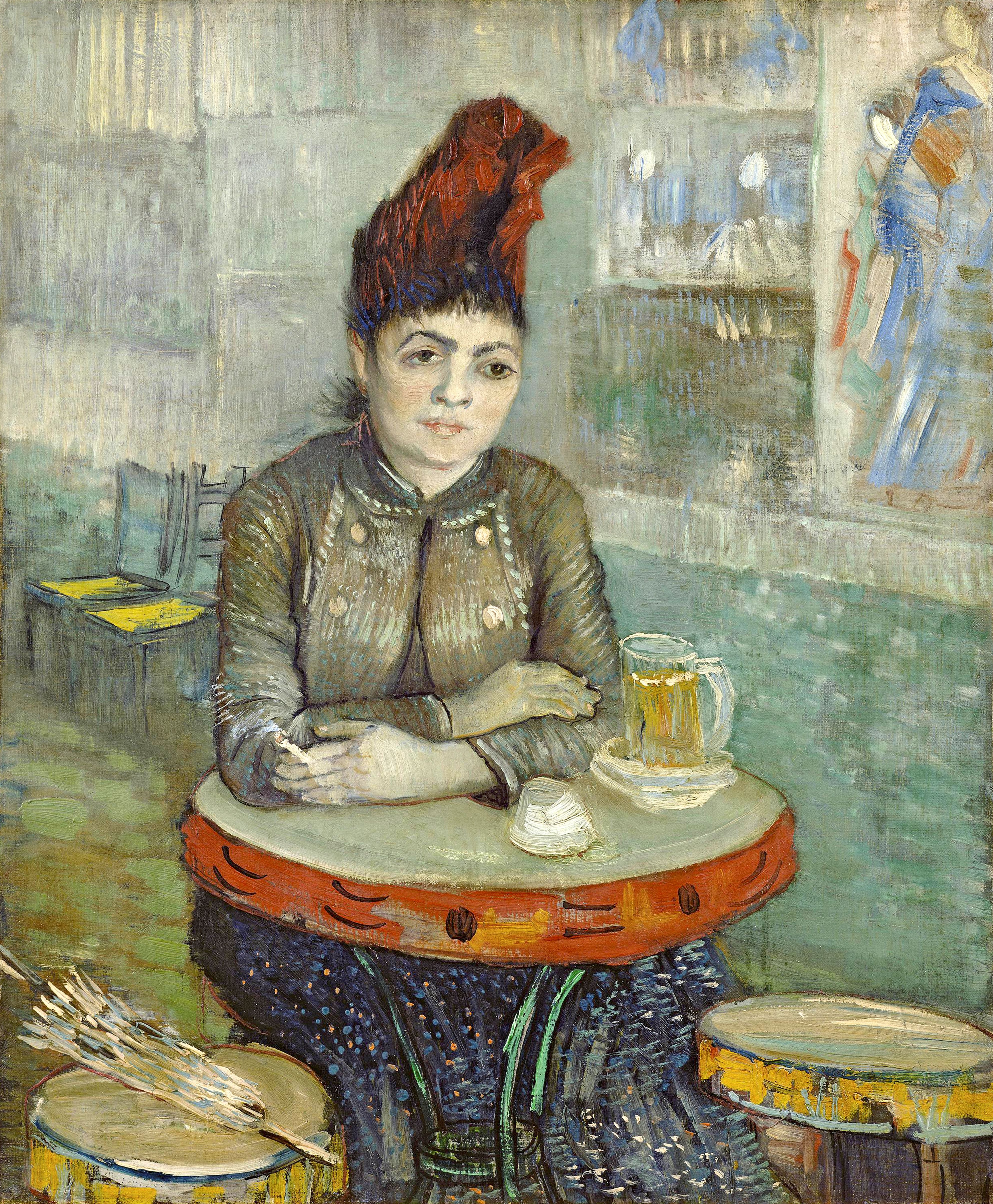 Tranh canvas danh họa Agostina Segatori Sitting In The Café du Tambourin