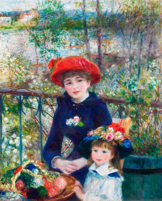 Tranh canvas Phong cảnh Two Sisters On The Terrace